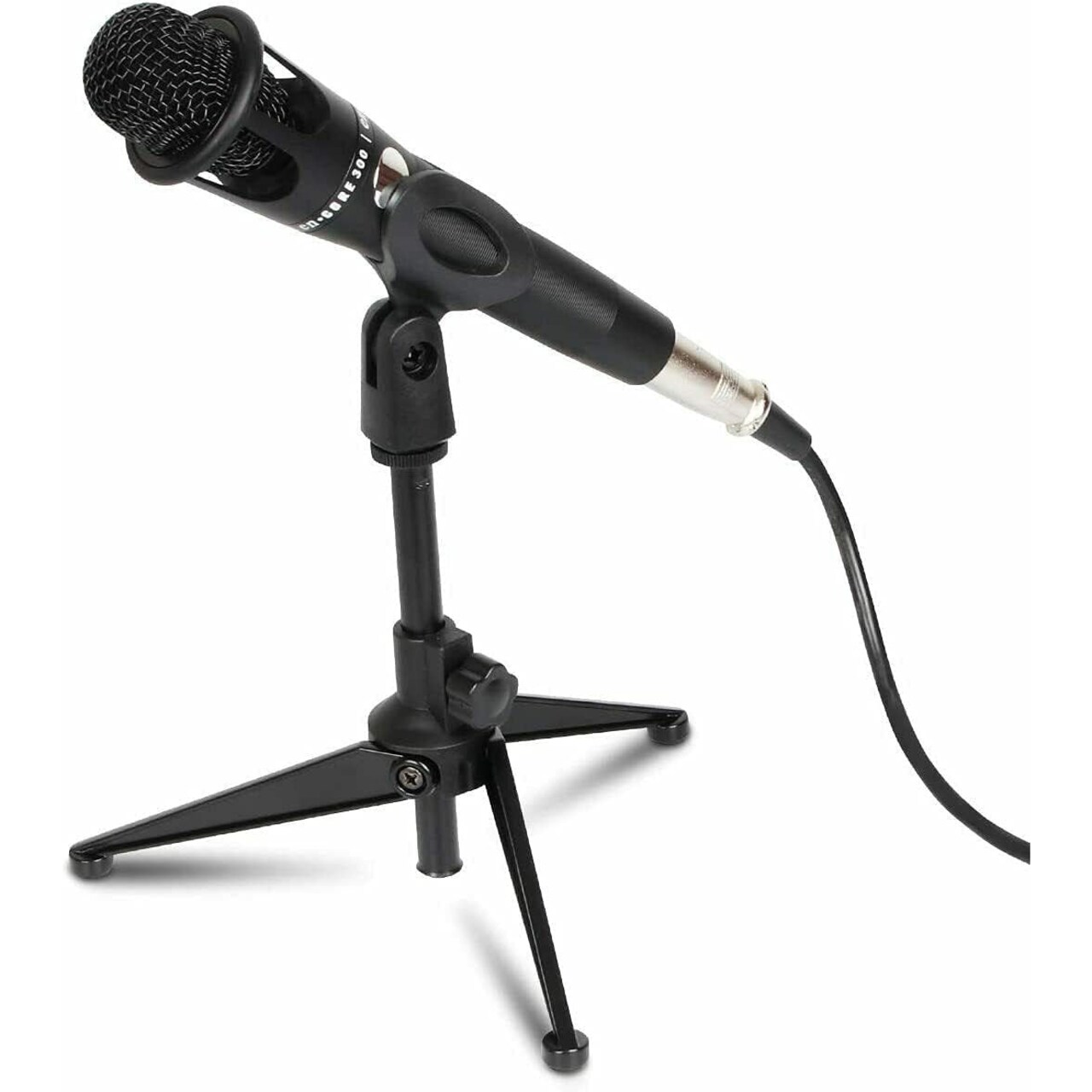 Universal Adjustable Desk Microphone Stand Portable Foldable Table Top Desktop Stand With Small Plastic Microphone Clip